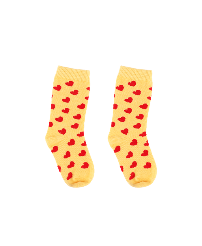Yellow Hearts Socks