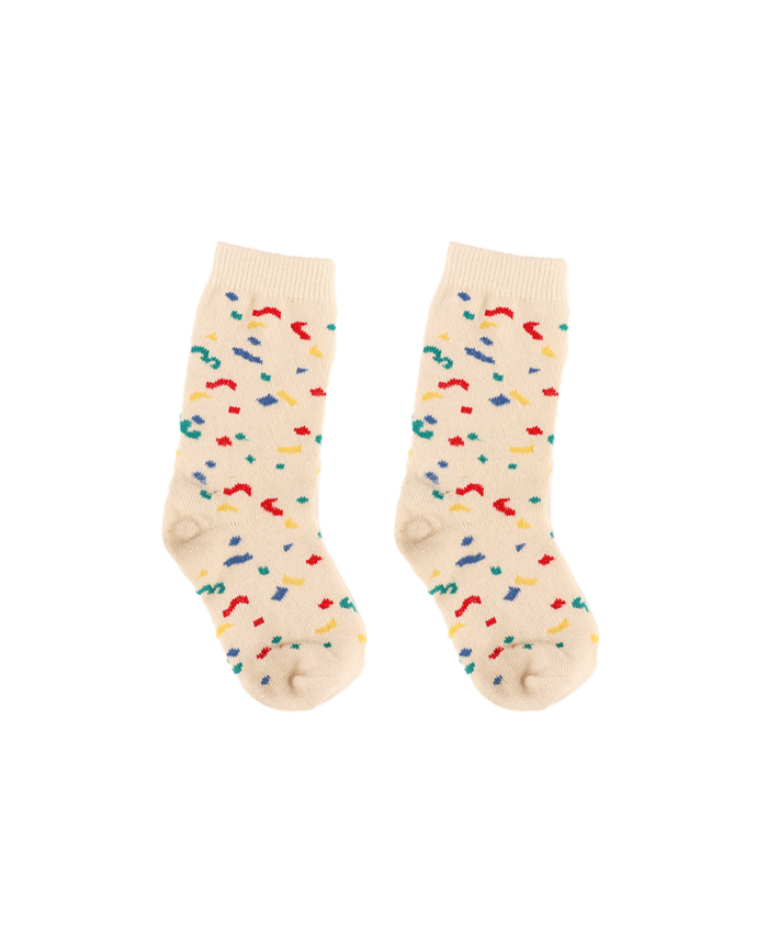 Cream Confetti Socks