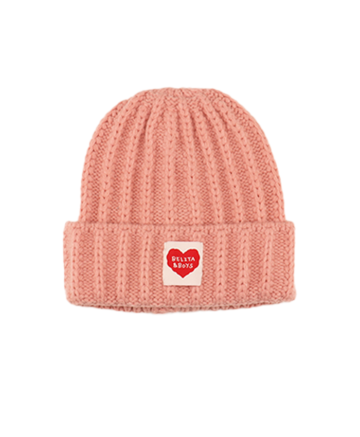 Pink BB Heart Cable Beanie