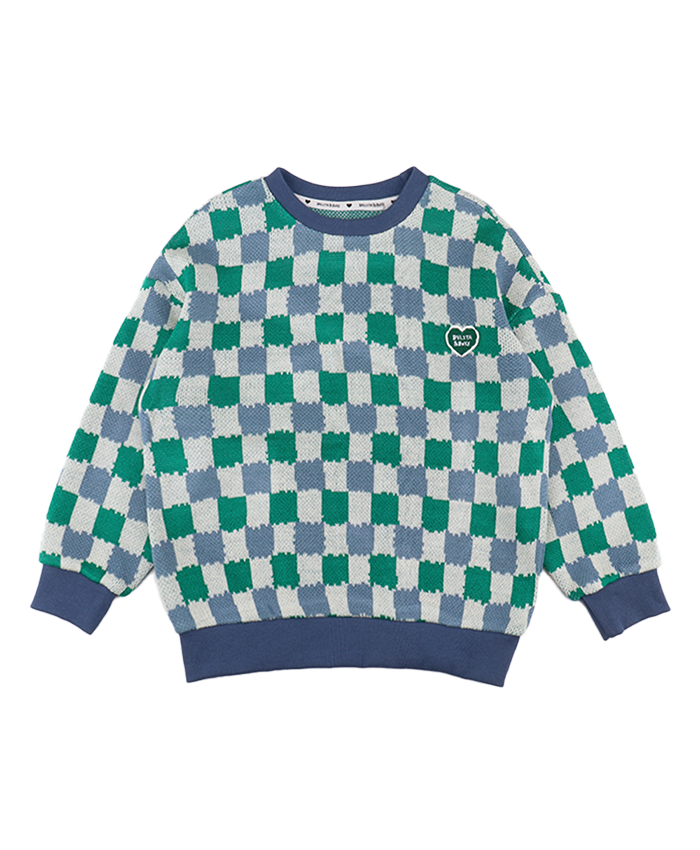 Green chess Knit Sweater