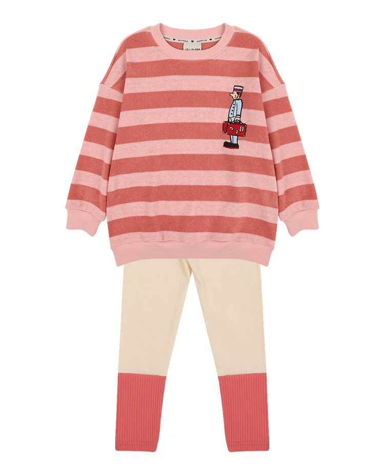 [SET] Pink Bellboy Knit &amp; Leggings