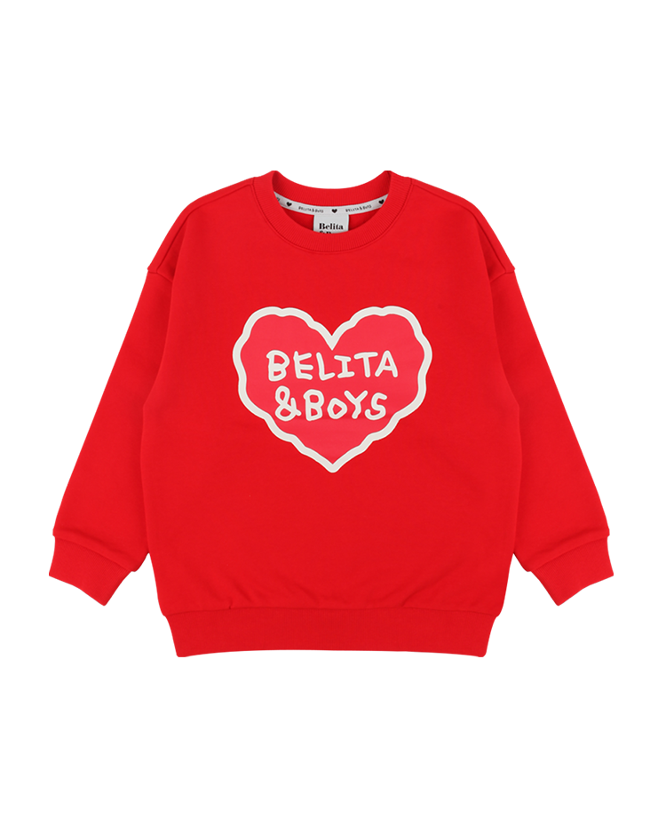 Red BB Big Heart Sweatshirt