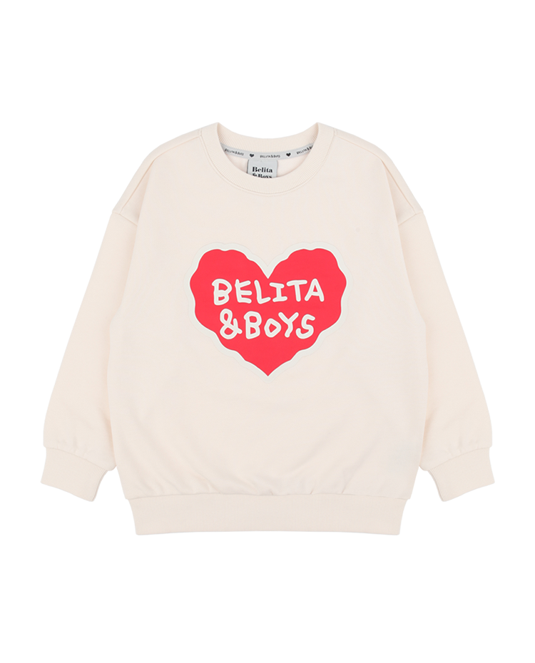 Cream BB Big Heart Sweatshirt