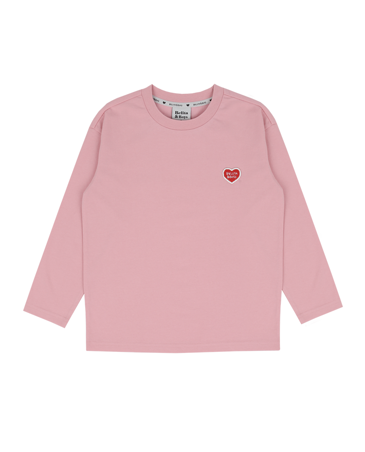 Pink BB Heart Patch Long Sleeve
