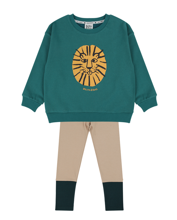 [SET] Green Lion Sweatshirt Leggings